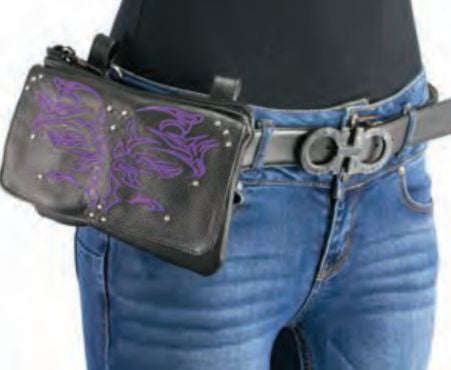 Women's Leather Multi Pocket Belt Bag W/ Gun Holster – DeGroots House of  Leather