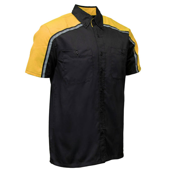 MMCC Men's Delco Yellow Poly-Blend Mechanic Shirt - MDM11600