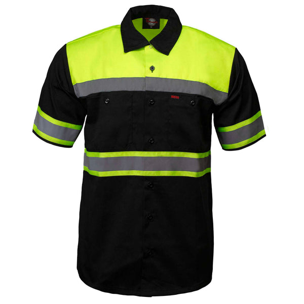 MMMCC Men’s Safeway Green/Black Mechanic Rider Ready Shirt w/ Reflective Strip MDM11613