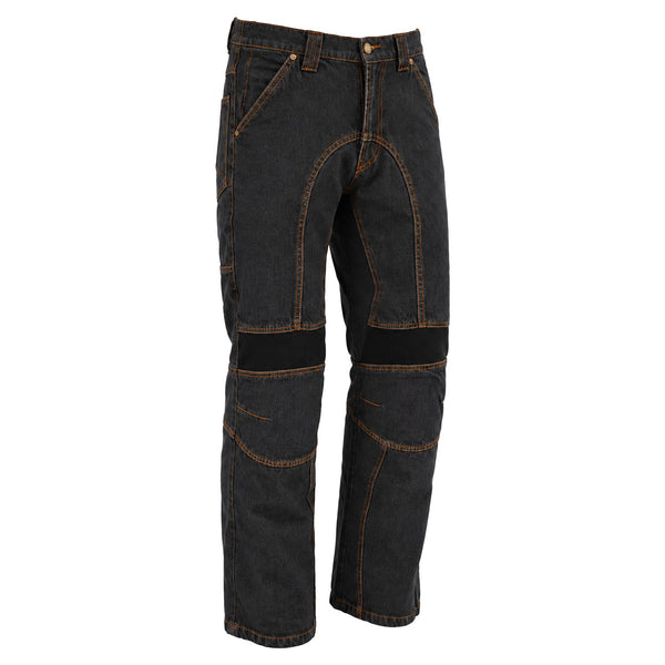 Milwaukee Leather Men's Armored Classic Fit Black Denim Motorcycle Racing Style Pants - MDM5016