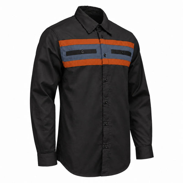 MMCC Men's Shift Crew Long Sleeve Vented Mechanic Shop Shirt - MMC16156