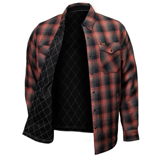 MMCC Men's 'Outlaw' Reversible Flannel Shirt - 100% Cotton Snap Front Plaid w/ Chest and Hand Pockets - MNG11800