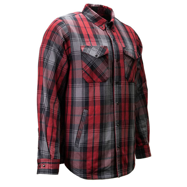 MMCC Men's 'Ricochet' Reversible Flannel Shirt - 100% Cotton Snap Front Plaid w/ Chest and Hand Pockets - MNG11803