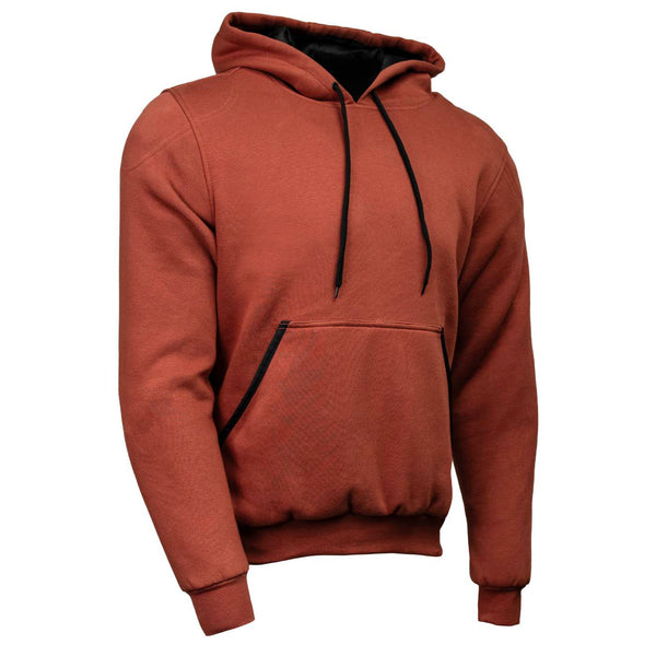 Milwaukee Leather Men's Streetguard Copper CE Armored Riding Hoodie, Shoulder and Elbow Armor - MPM1768