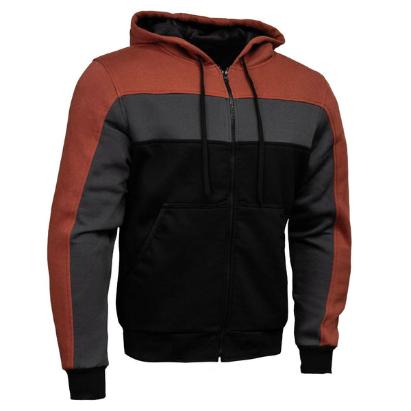 Milwaukee Leather Men's Streetguard Riding Hoodie - Aramid Reinforced with CE Shoulder and Elbow Armor - MPM1789