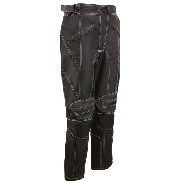 Milwaukee Leather MPM5729 Men's Black Tri-Tex Fabric Motorcycle Rider Pants w/ CE Armor Protection
