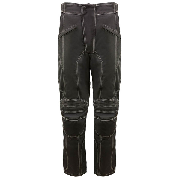 Milwaukee Leather MPM5729 Men's Black Tri-Tex Fabric Motorcycle Rider Pants w/ CE Armor Protection