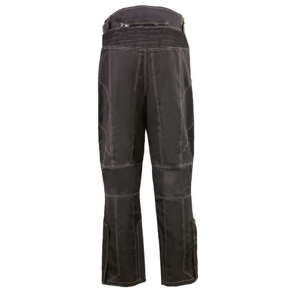 Milwaukee Leather MPM5729 Men's Black Tri-Tex Fabric Motorcycle Rider Pants w/ CE Armor Protection