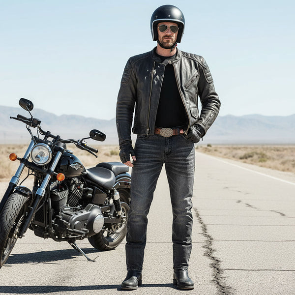 Milwaukee Leather MDM5000 Men's City Limit Black CE Armored Motorcycle Riding Denim Jeans Pants Reinforced w/ Aramid Fibers