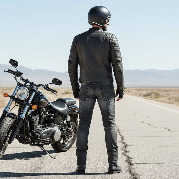 Milwaukee Leather MDM5000 Men's City Limit Black CE Armored Motorcycle Riding Denim Jeans Pants Reinforced w/ Aramid Fibers