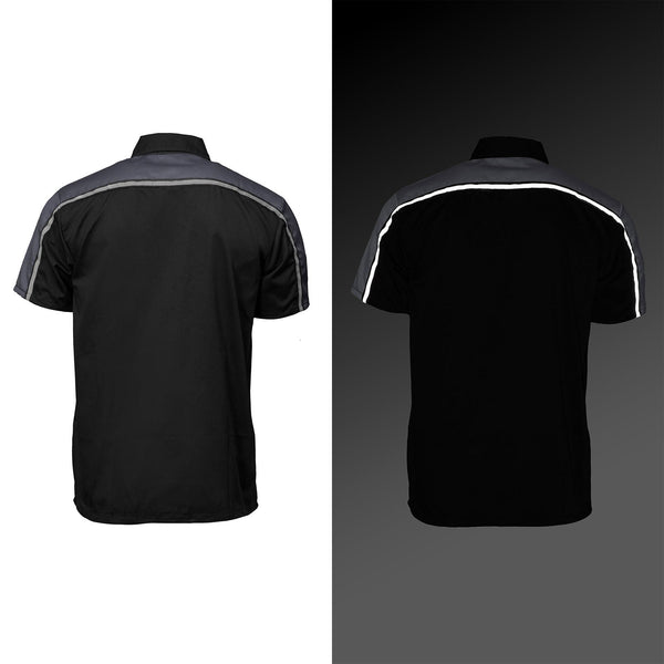 MMCC Men's Delco Gray Poly-Blend Mechanic Shirt - MDM11601