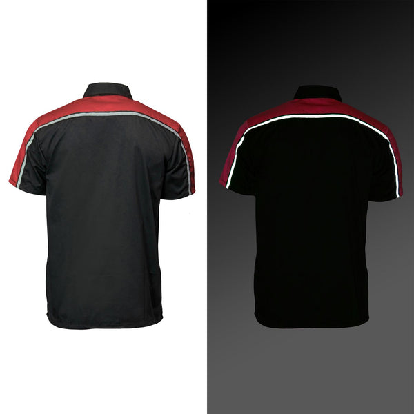 MMCC Men's Delco Red Poly-Blend Mechanic Shirt - MDM11606