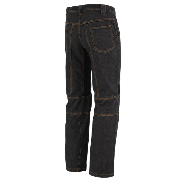 Milwaukee Leather Men's Armored Classic Fit Black Denim Motorcycle Racing Style Pants - MDM5016