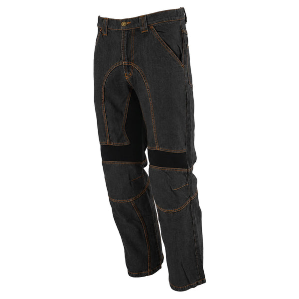 Milwaukee Leather Men's Armored Classic Fit Black Denim Motorcycle Racing Style Pants - MDM5016