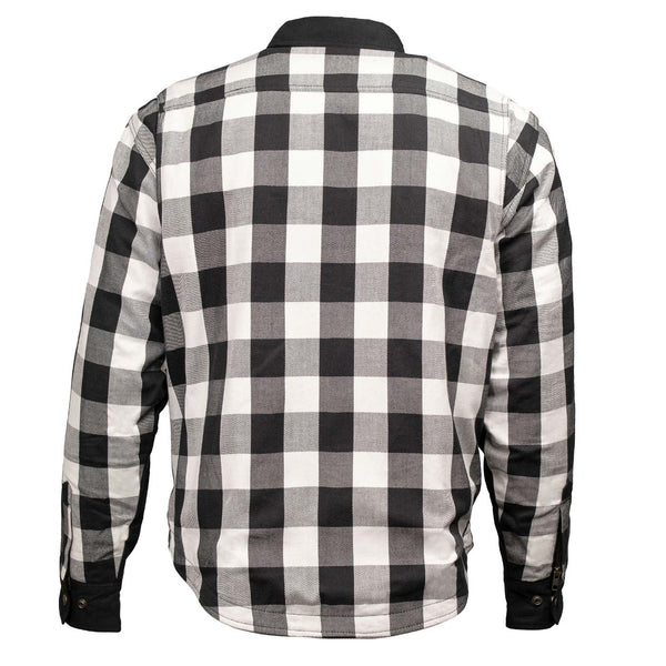 Milwaukee Leather Men’s Splitline Tundra 2-Tone CE Armored Protective Flannel - Kevlar® Reinforced - MPM1673