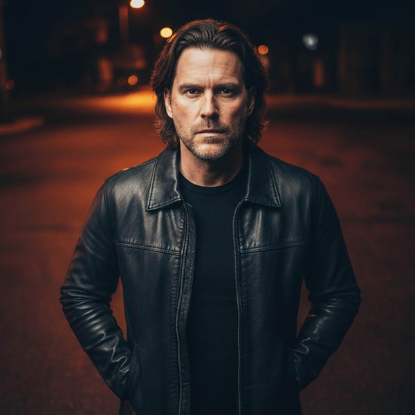 Milwaukee Leather SFM1820 Men's Classic 'JD' Black Lambskin Leather Jacket with Zipper Closure