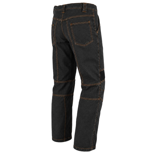 Milwaukee Leather Men's Armored Classic Fit Black Denim Motorcycle Racing Style Pants - MDM5016