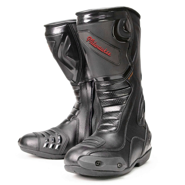 MMCC Men's Type-R Black Motorcycle Boots - MBM9181