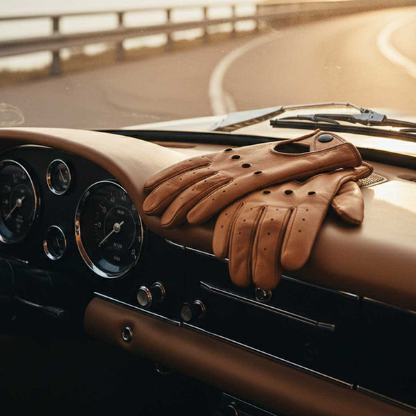 Milwaukee Leather MG7508 Men's Saddle Perforated Full-Finger Motorcycle Riding Gloves with Breathable Open Knuckle