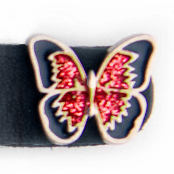 Milwaukee Leather 1-PC Vest Extender Red Butterfly, Double Chrome Chains - 4-Inch - MLA1038-SINGLE