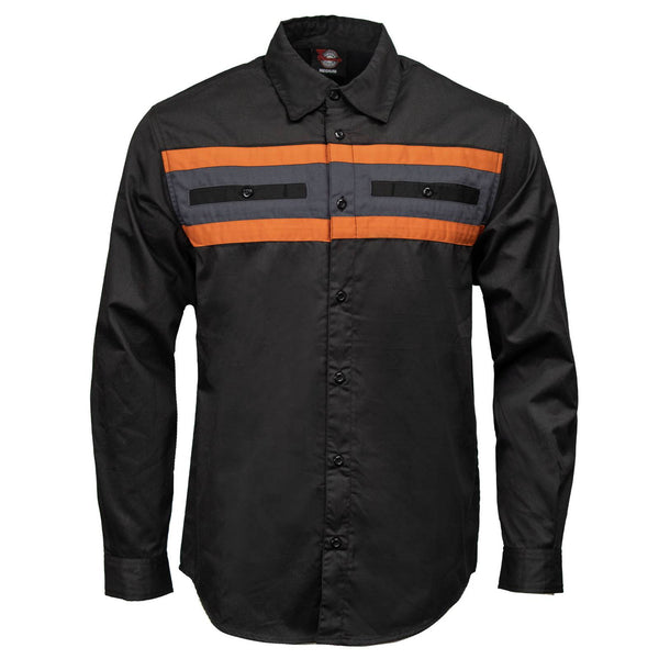 MMCC Men's Shift Crew Long Sleeve Vented Mechanic Shop Shirt - MMC16152