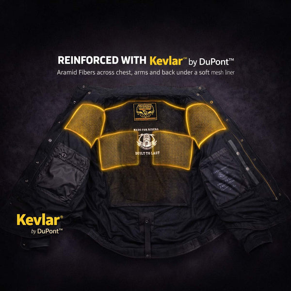 Milwaukee Leather Men’s Splitline Tundra 2-Tone CE Armored Protective Flannel - Kevlar® Reinforced - MPM1673