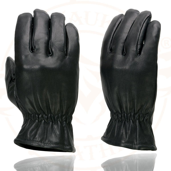 Milwaukee Leather SH734 Men's Black Thermal Lined Leather Motorcycle Gloves w/ Cinch Wrist Closure