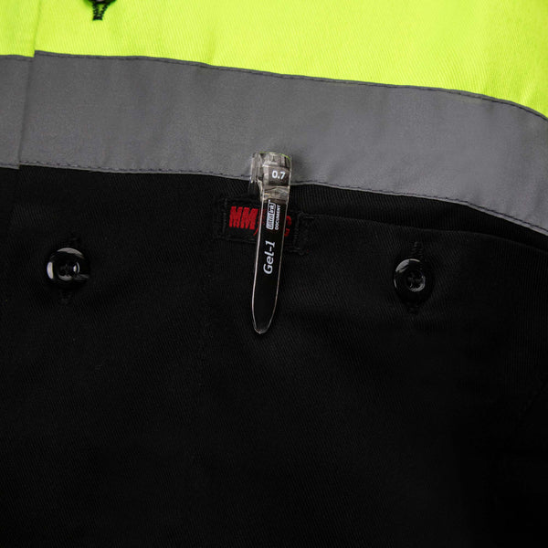 MMMCC Men’s Safeway Green/Black Mechanic Rider Ready Shirt w/ Reflective Strip MDM11613