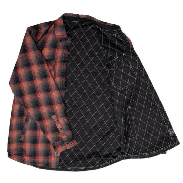 MMCC Men's 'Outlaw' Reversible Flannel Shirt - 100% Cotton Snap Front Plaid w/ Chest and Hand Pockets - MNG11800