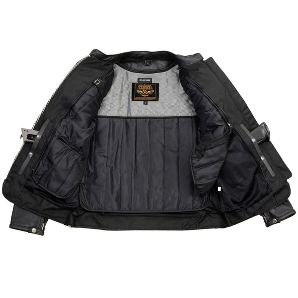 Milwaukee Leather LKL27008 Women's Premium Black Leather Motorcycle Rider Jacket with CE Armor Protection