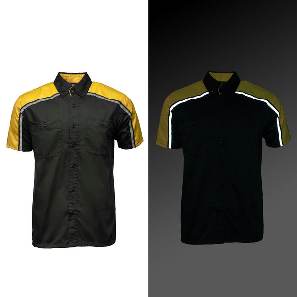 MMCC Men's Delco Yellow Poly-Blend Mechanic Shirt - MDM11600