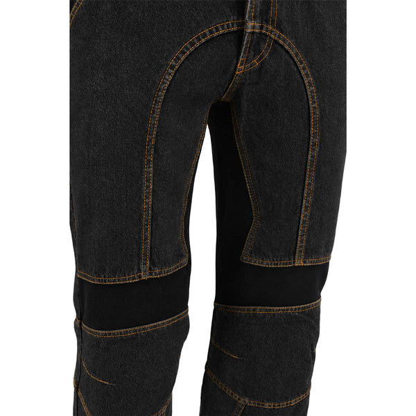 Milwaukee Leather Men's Armored Classic Fit Black Denim Motorcycle Racing Style Pants - MDM5016
