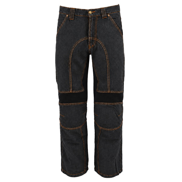 Milwaukee Leather Men's Armored Classic Fit Black Denim Motorcycle Racing Style Pants - MDM5016
