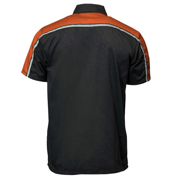 MMCC Men's Delco Orange Poly-Blend Mechanic Shirt - MDM11603