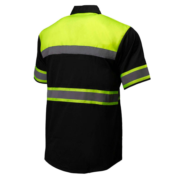 MMMCC Men’s Safeway Green/Black Mechanic Rider Ready Shirt w/ Reflective Strip MDM11613