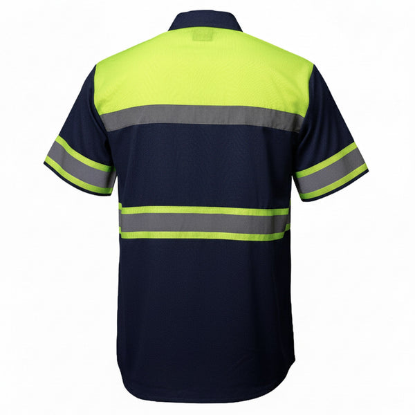 MMMCC Men’s Safeway Green/BlueMechanic Rider Ready Shirt w/ Reflective Strip MDM11614
