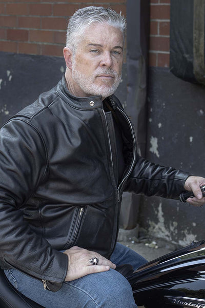 Milwaukee Leather USA MADE MLJKM5006 Men's Black Rumble Premium Leather Motorcycle Jacket