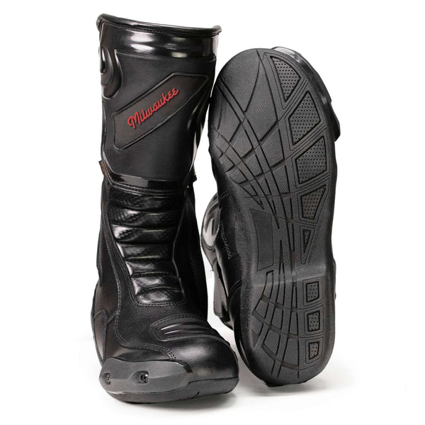 MMCC Men's Type-R Black Motorcycle Boots - MBM9181