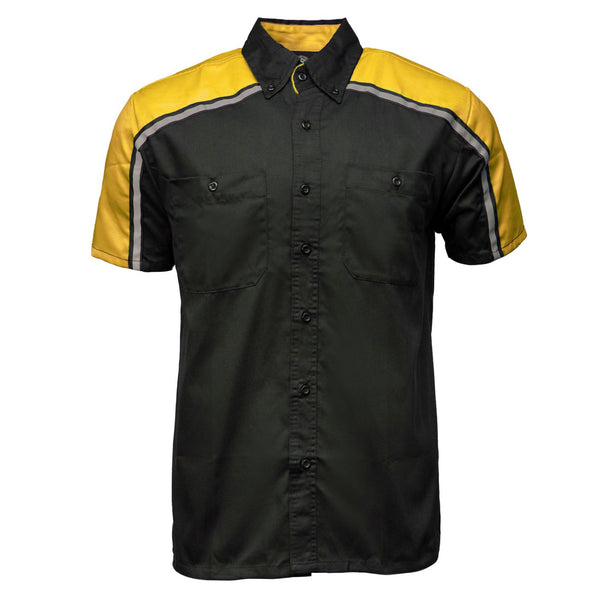 MMCC Men's Delco Yellow Poly-Blend Mechanic Shirt - MDM11600