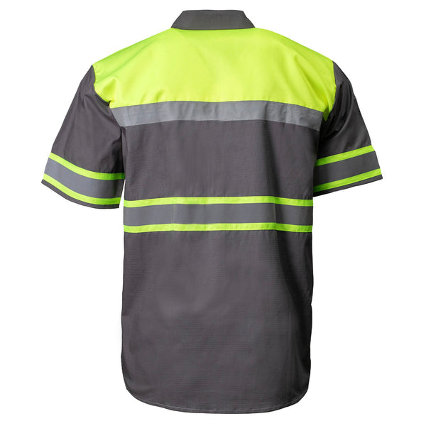 MMCC Men’s Safeway Green/Grey Mechanic Rider Ready Shirt w/ Reflective Strip MDM11615