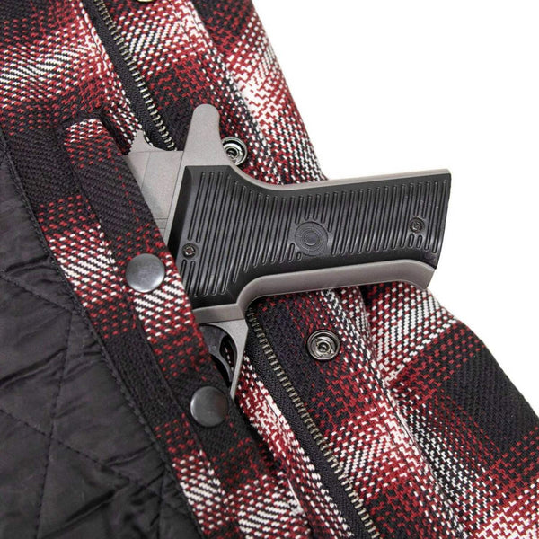 Milwaukee Leather Men's Heavy-Duty Checkered Flannel Riding Shirt - Warm Lined - Zippered Hand Pockets - MPM1637