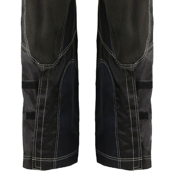 Milwaukee Leather MPM5730 Men's Black and Grey Tri-Tex Fabric Motorcycle Rider Pants w/ CE Armor Protection