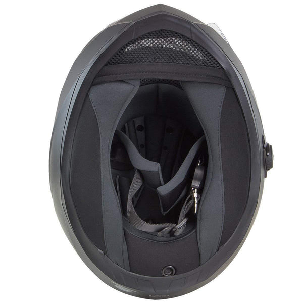 Milwaukee Helmets H500 Flat Black Chit-Chat Black Full Face Motorcycle Helmet with Wireless Communication