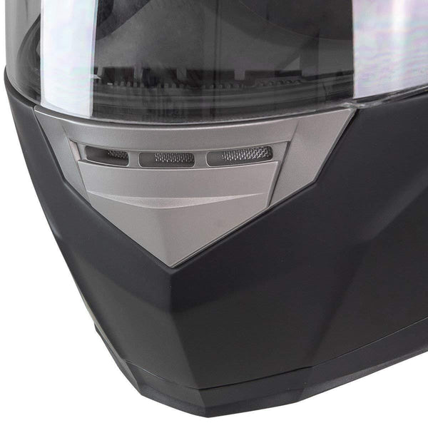 Milwaukee Helmets H500 Flat Black Chit-Chat Black Full Face Motorcycle Helmet with Wireless Communication