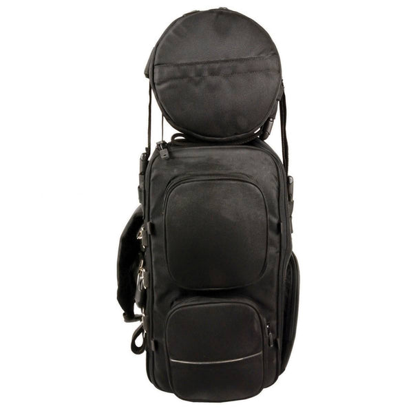Milwaukee Leather SH680 Large Black Textile Motorcycle Sissy Bar Travel Bag