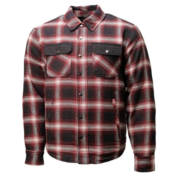 Milwaukee Leather Men’s Grim Stone Heavy Duty Plaid Mechanic Flannel Shirt Jacket - Warmed Lined - MPM1637