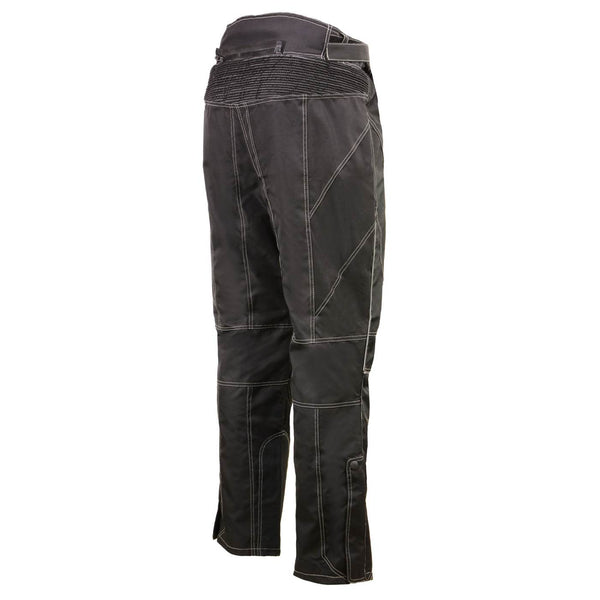 Milwaukee Leather MPM5729 Men's Black Tri-Tex Fabric Motorcycle Rider Pants w/ CE Armor Protection