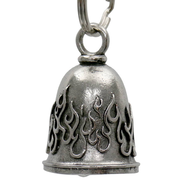 Milwaukee Leather MLB9101 Flame Motorcycle Good Luck Bell w/ Key Ring-Key Chain Accessory for Bikers