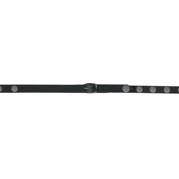 Hot Leathers BLA1135 Men's Don't Thread On Me Black Leather Belt w/ Interchangeable Buckle - 1.5 inches Wide