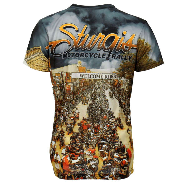 Hot Leathers Ladies Sturgis Main Street Fitted 3D All Over Printed T-Shirt GLS1004